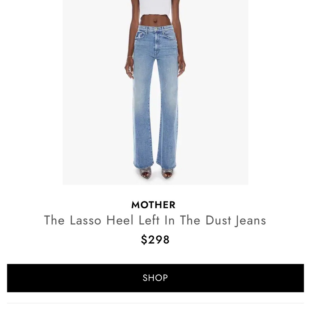 MOTHER Light Blue Flare Jeans - Lasso Heel Left In The Dust